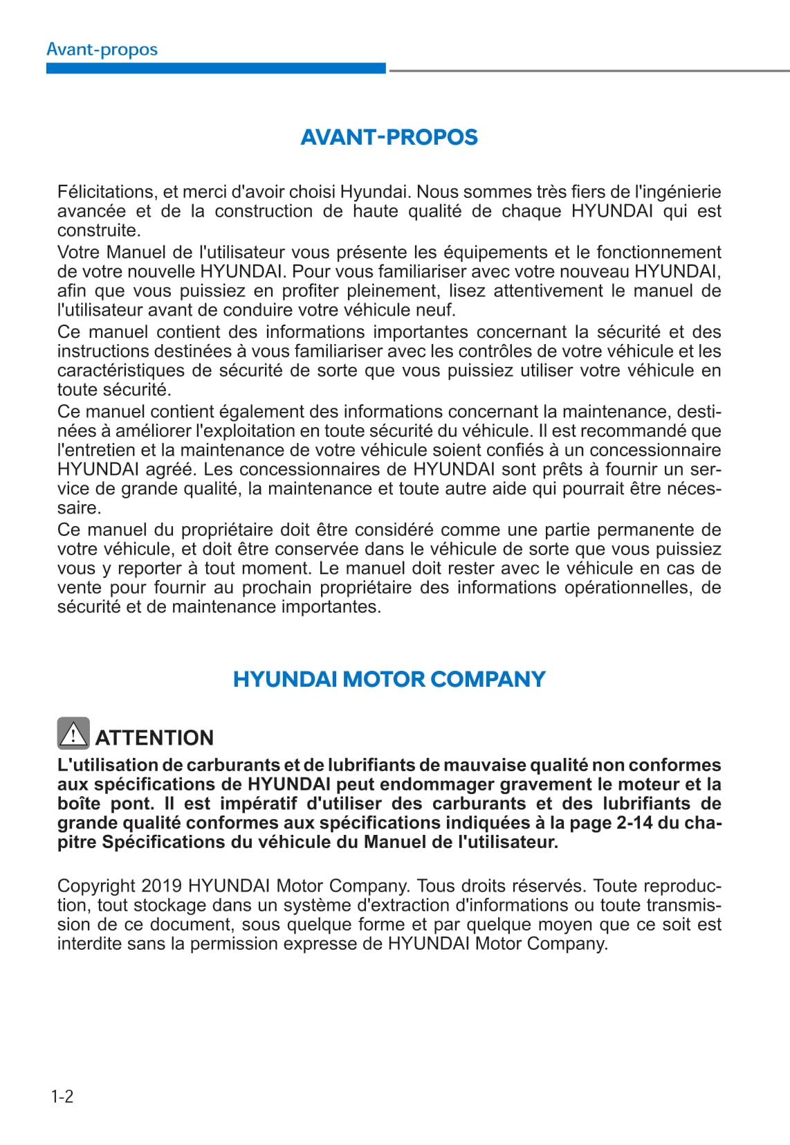 2019-2020 Hyundai i10 Bedienungsanleitung | Französisch