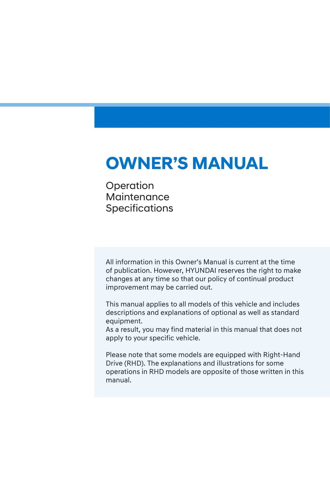 2021-2022 Hyundai Tucson Hybrid/Plug-in Hybrid Owner's Manual | English