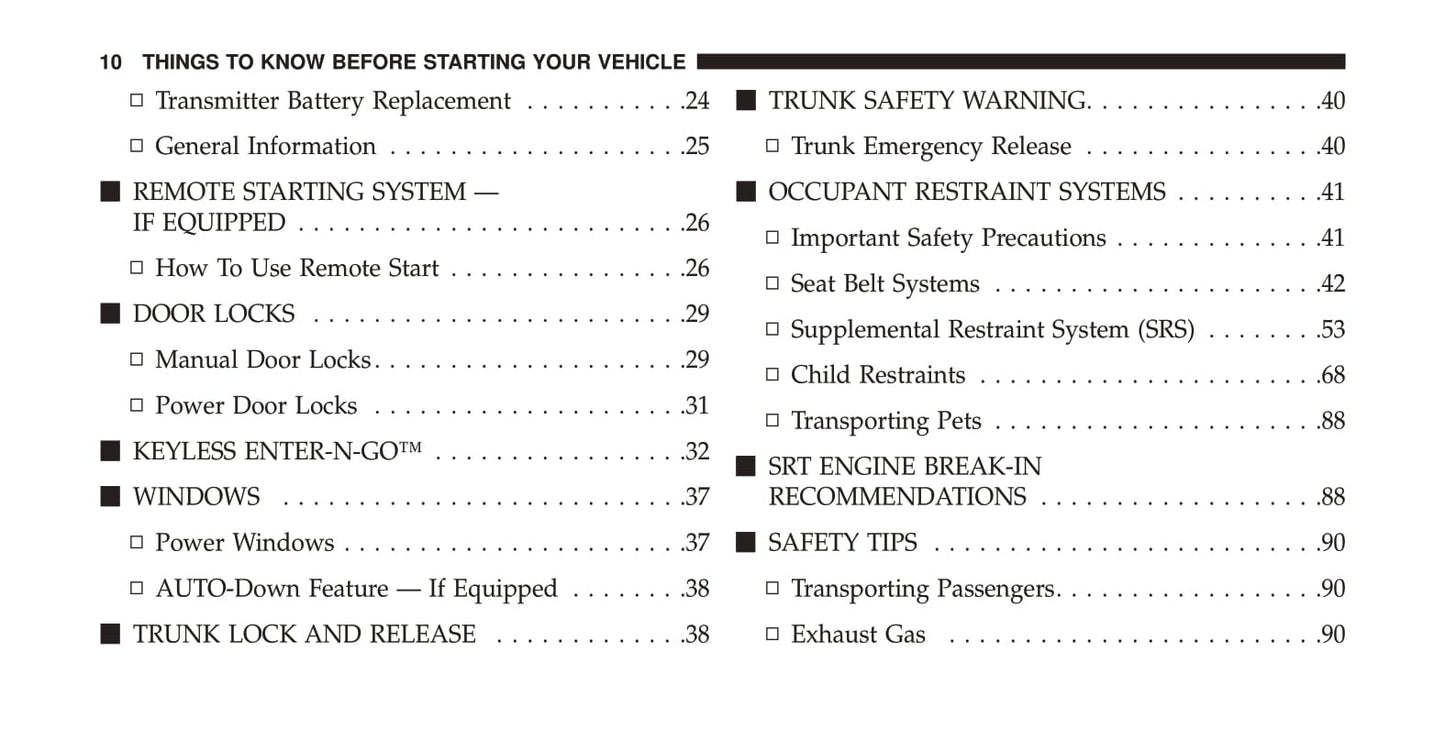 2015 Dodge Challenger SRT/SRT 392/SRT Hellcat Owner's Manual | English