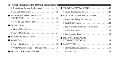 2015 Dodge Challenger SRT/Challenger SRT 392/Challenger SRT Hellcat Owner's Manual | English