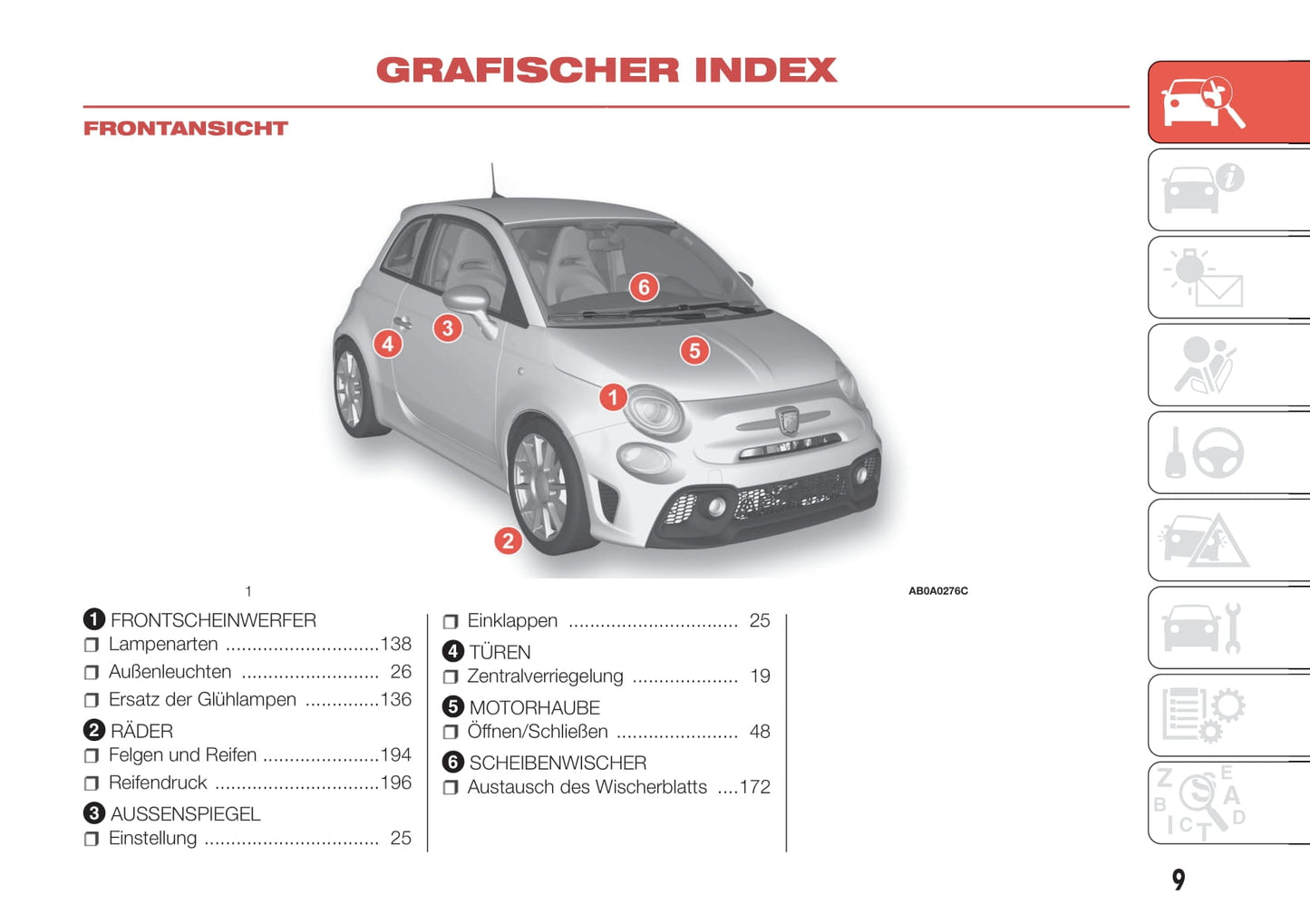 2016-2022 Abarth 595 Bedienungsanleitung | Deutsch