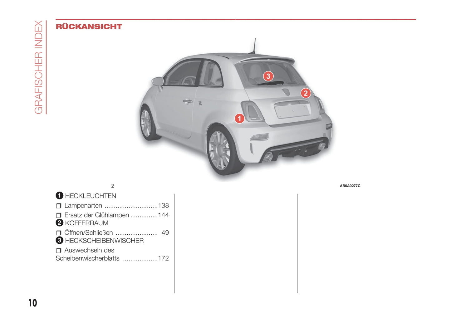 2016-2022 Abarth 595 Bedienungsanleitung | Deutsch