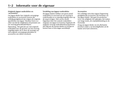 2000-2001 Jaguar S-Type Owner's Manual | Dutch