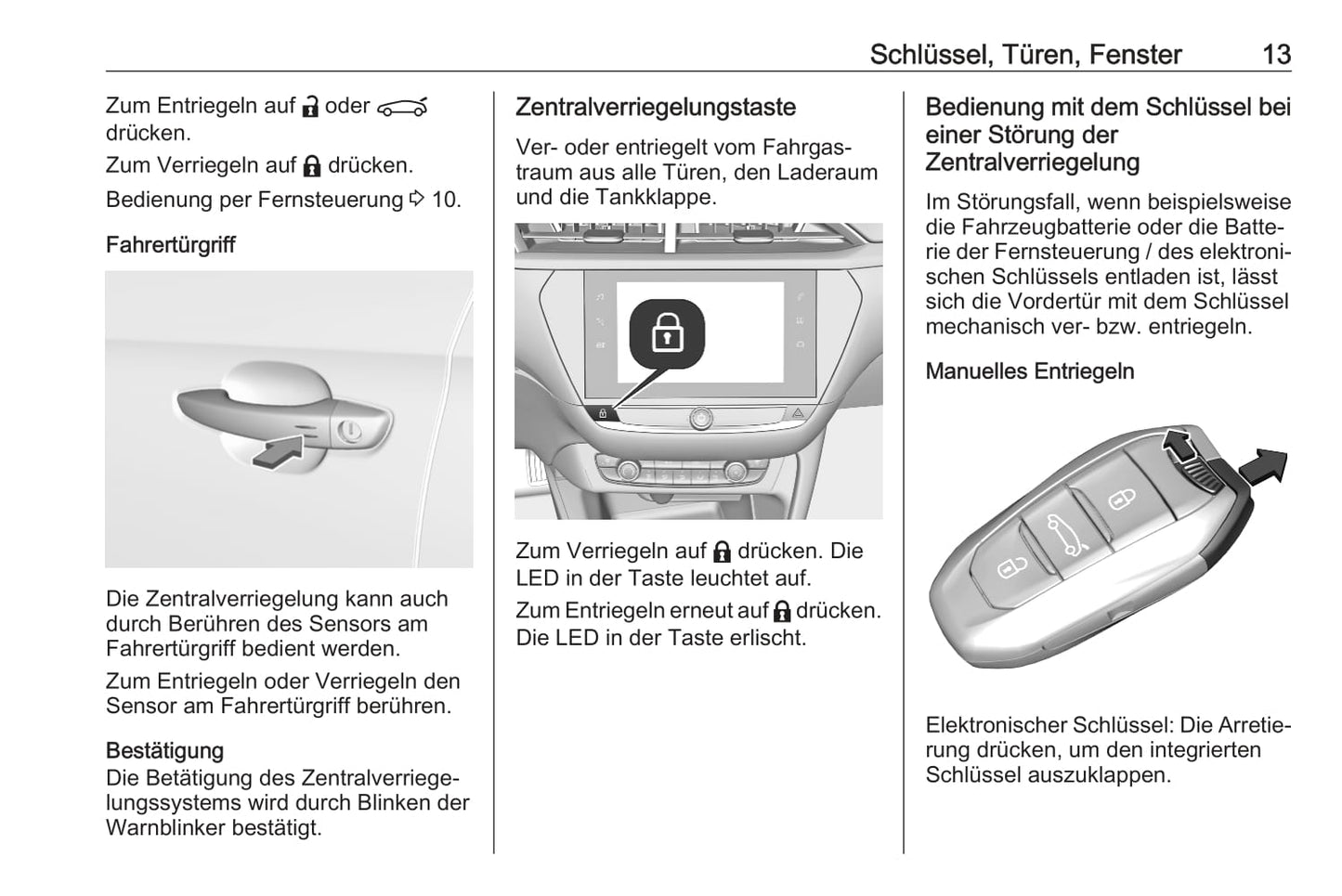 2021 Opel Corsa/Corsa-e Bedienungsanleitung | Deutsch