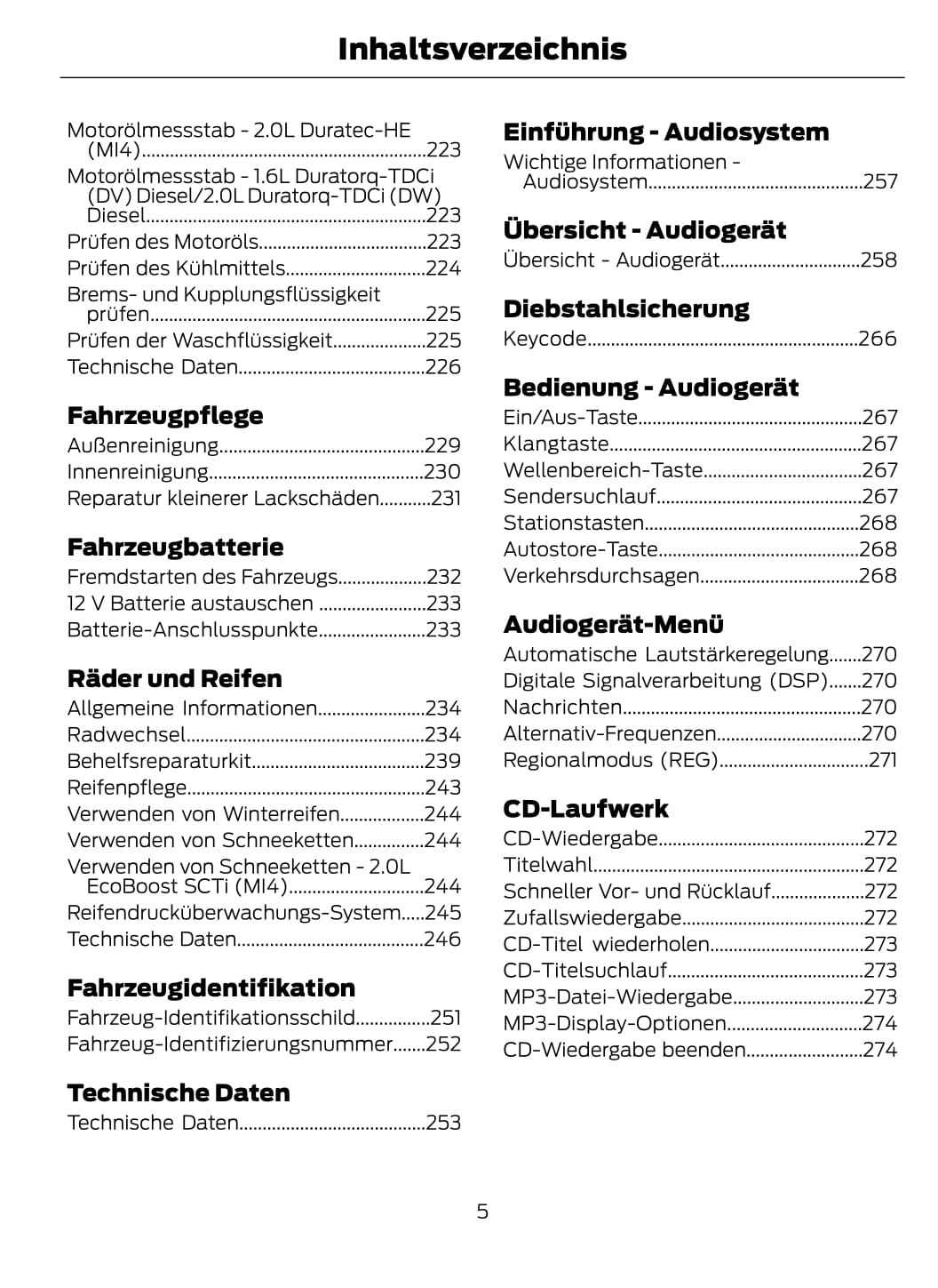 2013-2014 Ford Focus Owner's Manual | German