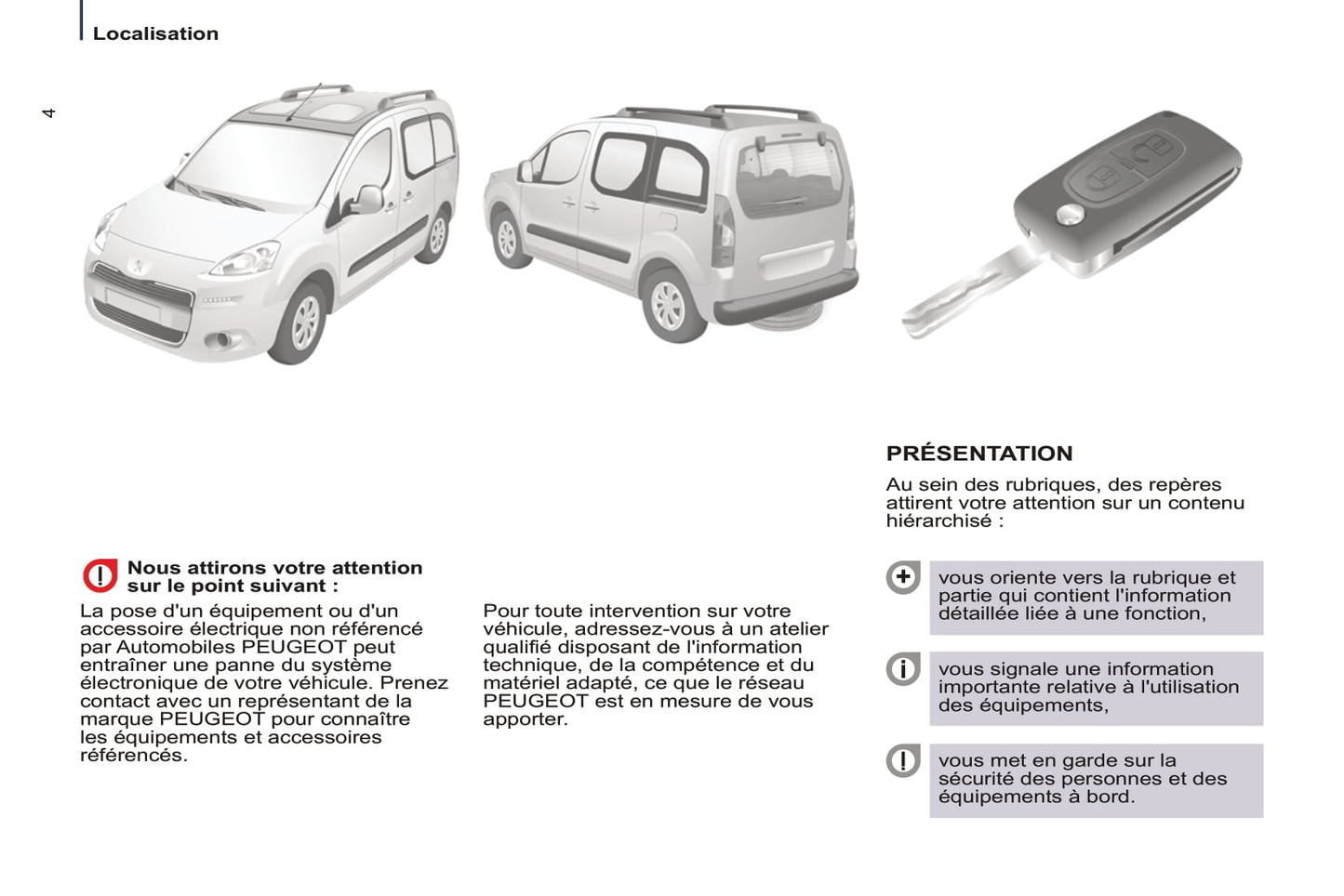 2014-2015 Peugeot Partner Tepee Bedienungsanleitung | Französisch