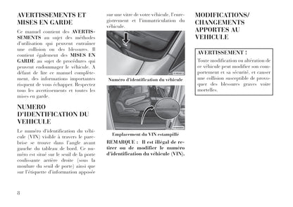 2011-2016 Lancia Voyager Owner's Manual | French