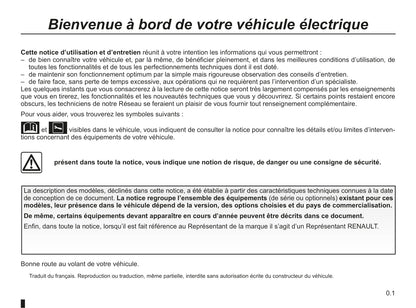 2018-2019 Renault Kangoo Z.E. Owner's Manual | French
