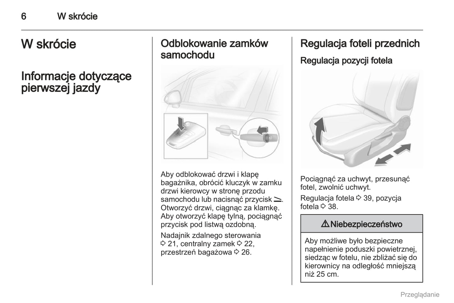 2012 Opel Corsa Owner's Manual | Polish