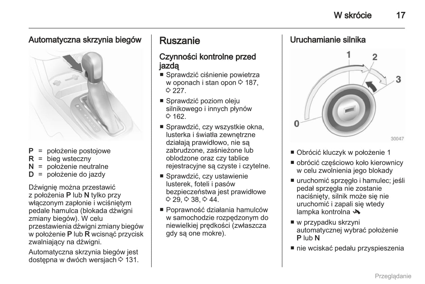 2012 Opel Corsa Owner's Manual | Polish