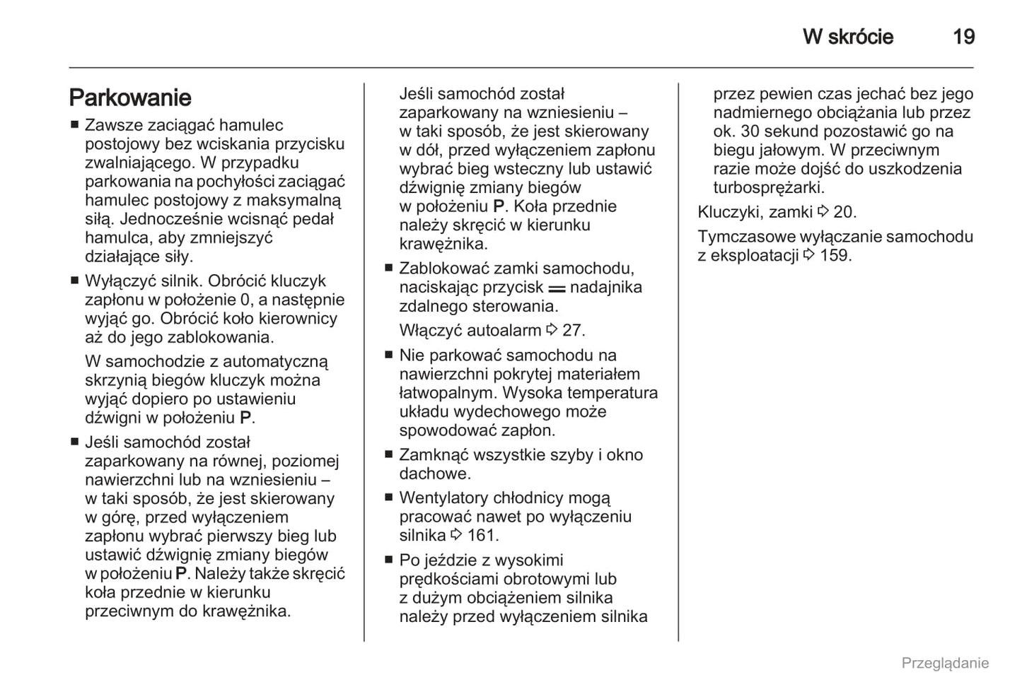 2012 Opel Corsa Owner's Manual | Polish