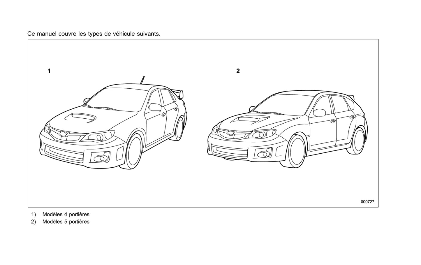 2010-2014 Subaru Impreza Bedienungsanleitung | Französisch