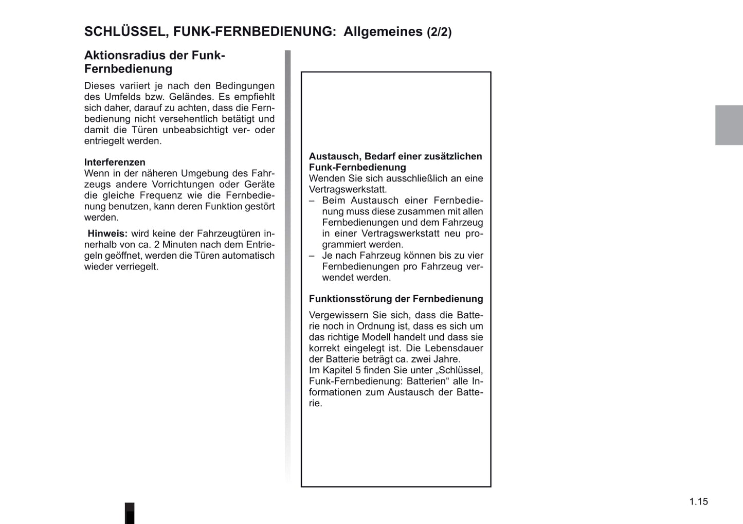 2012-2013 Renault Kangoo Z.E. Owner's Manual | German