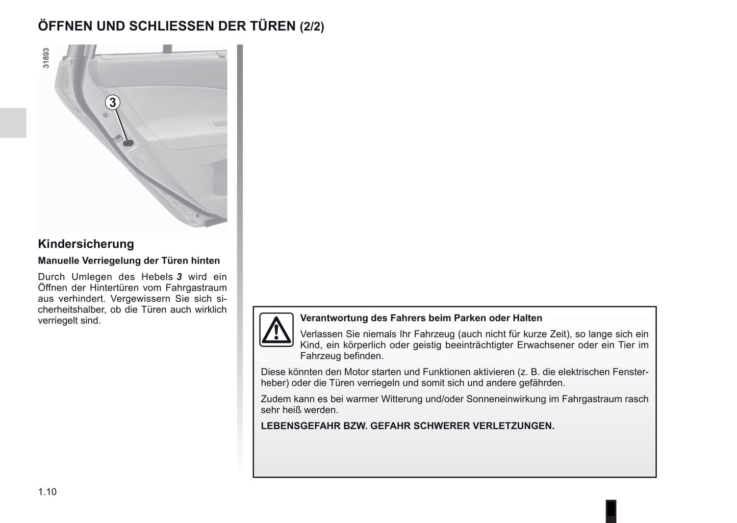 2012-2013 Renault Koleos Bedienungsanleitung | Deutsch