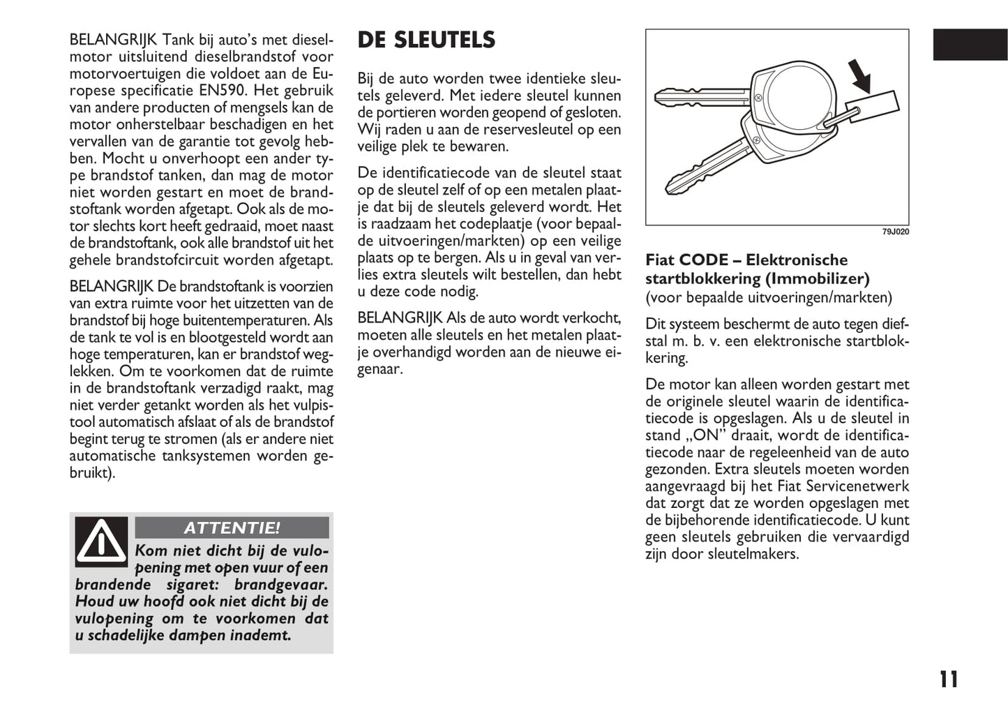 2010-2011 Fiat Sedici Owner's Manual | Dutch
