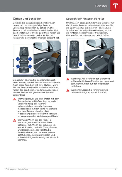 2016-2019 Tesla Model S Owner's Manual | German