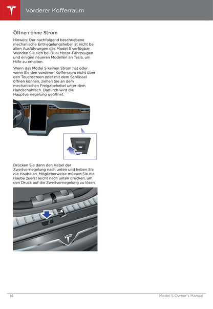 2016-2019 Tesla Model S Bedienungsanleitung | Deutsch