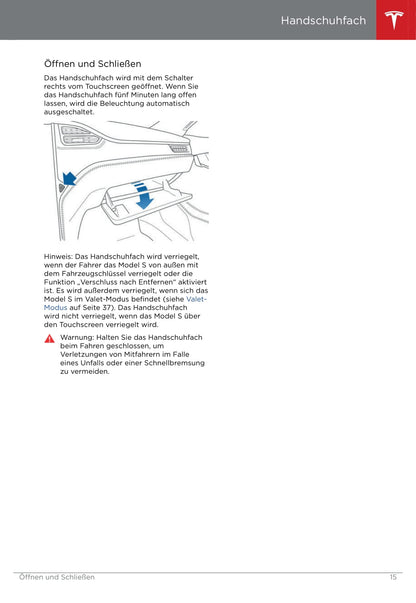 2016-2019 Tesla Model S Owner's Manual | German