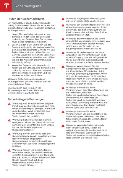 2016-2019 Tesla Model S Owner's Manual | German