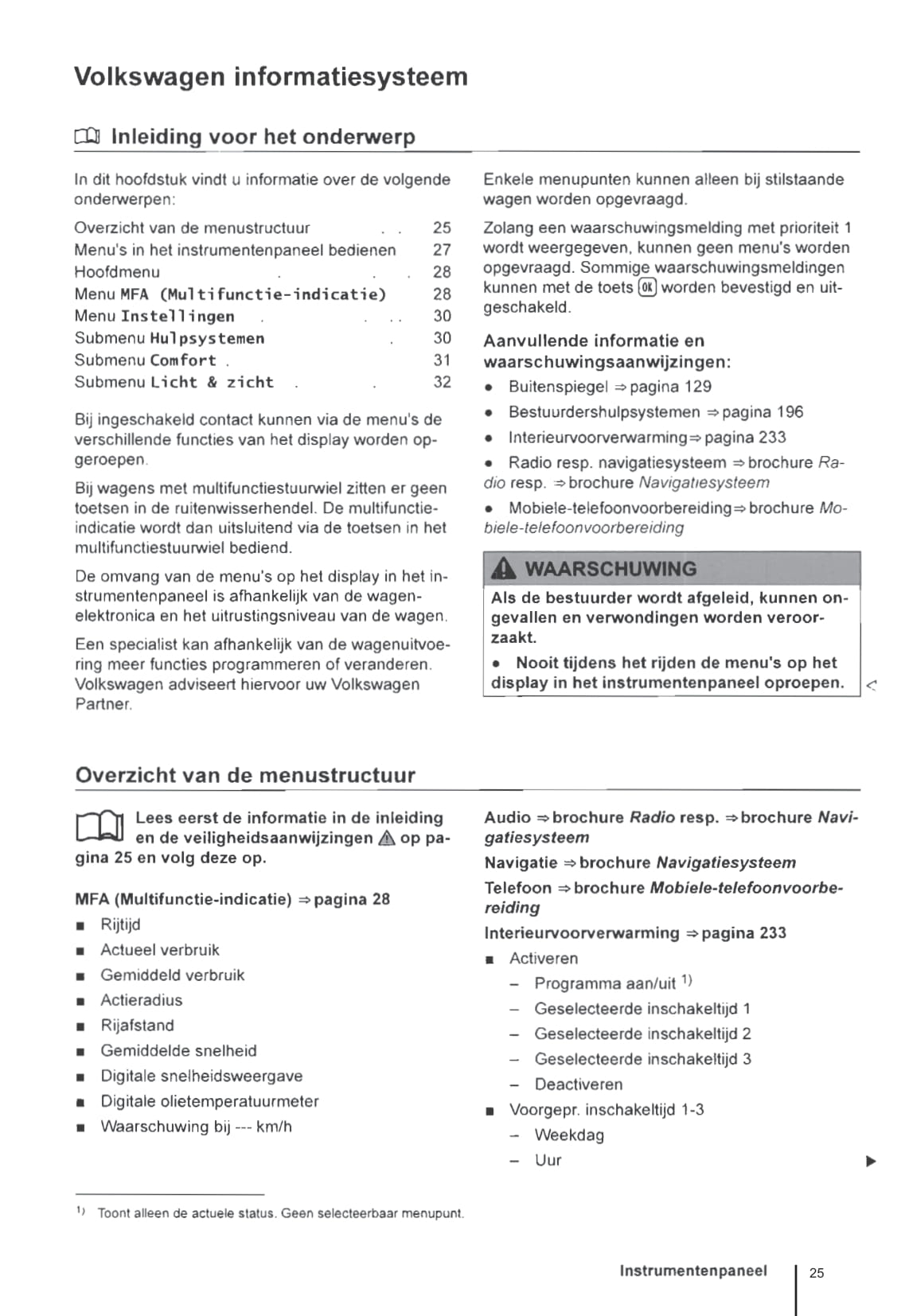 2011-2016 Volkswagen Eos Bedienungsanleitung | Niederländisch