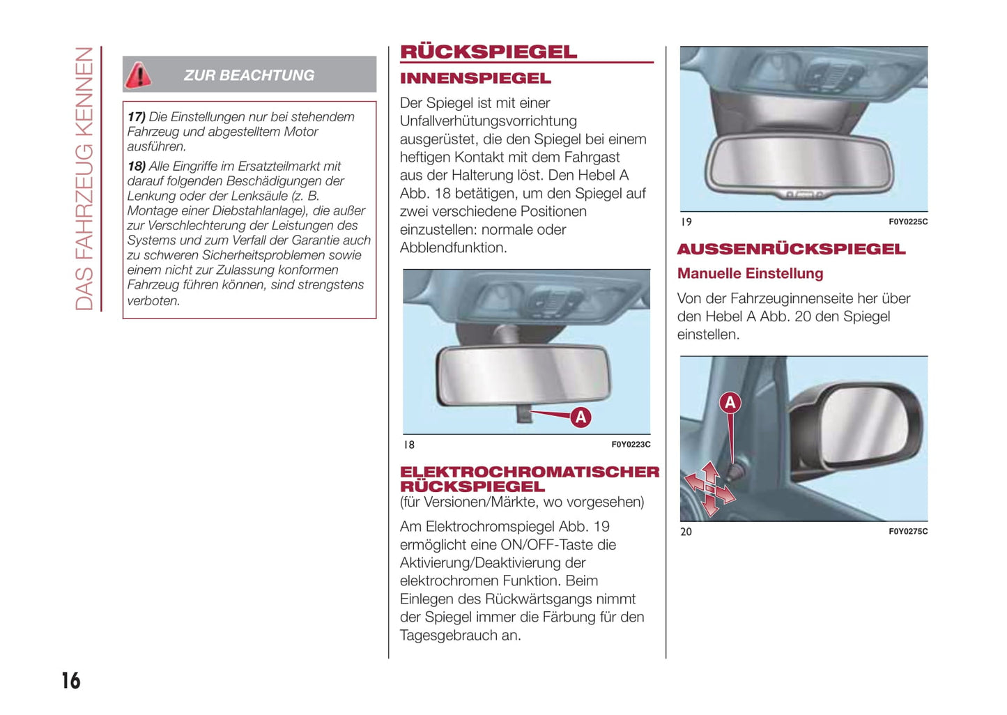 2015-2016 Fiat 500L Bedienungsanleitung | Deutsch