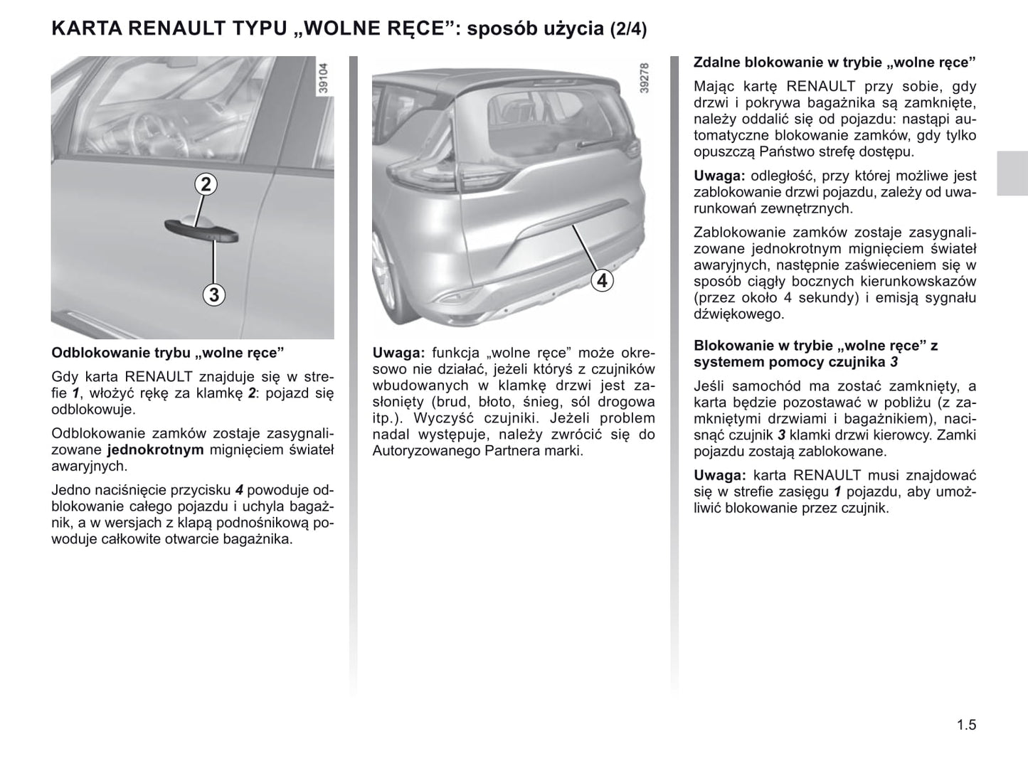 2018-2019 Renault Espace Bedienungsanleitung | Polnisch
