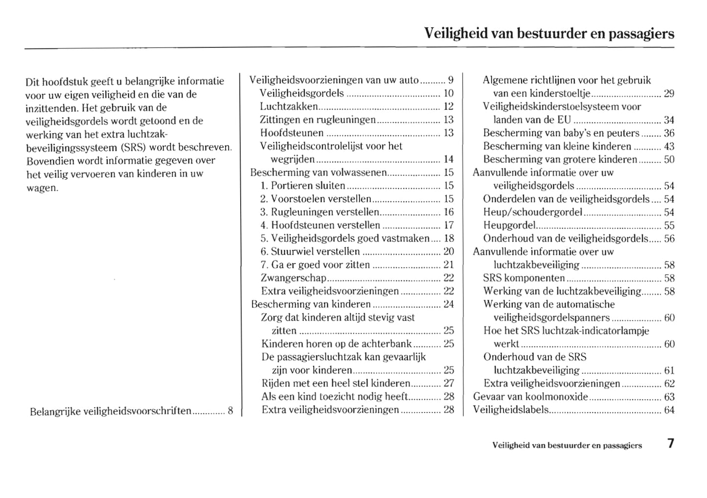 2005-2006 Honda HR-V Bedienungsanleitung | Niederländisch