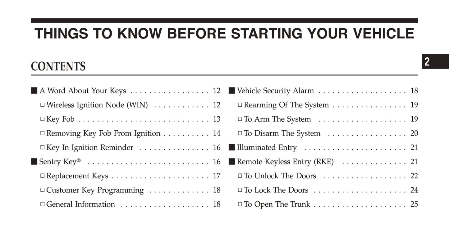 2012 Dodge Challenger SRT8 Owner's Manual | English