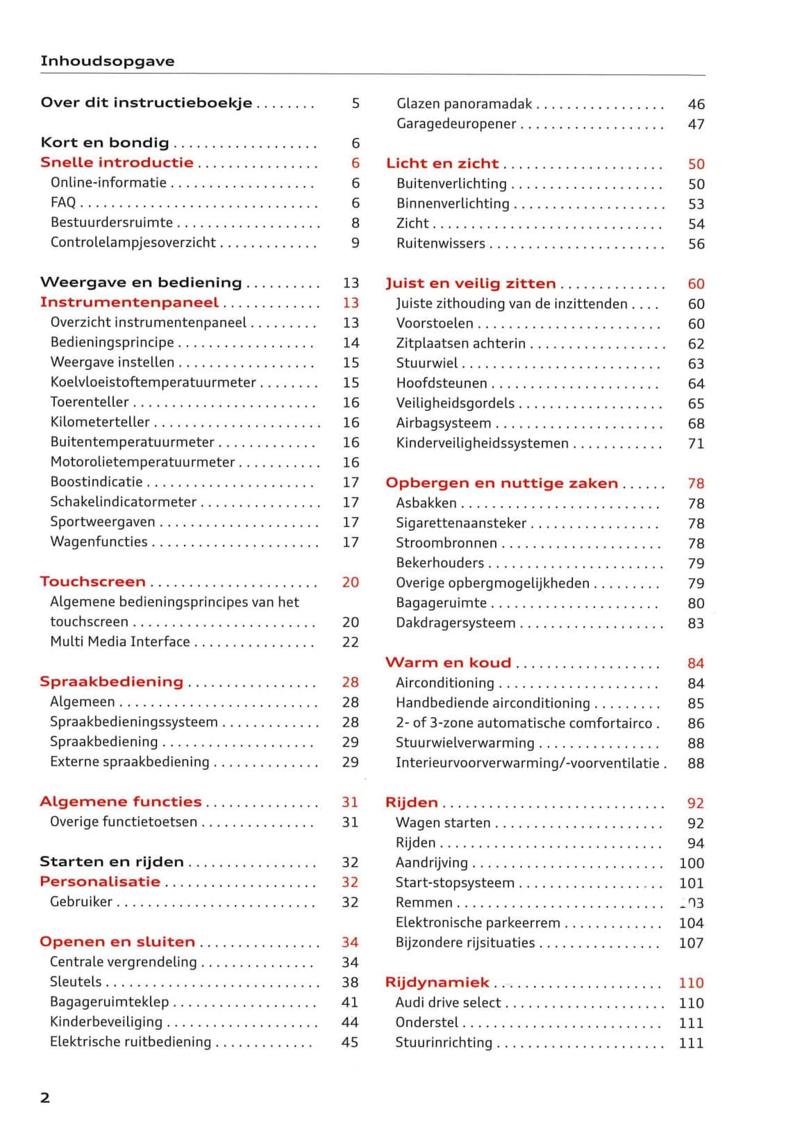 2018-2021 Audi Q3 Owner's Manual | Dutch