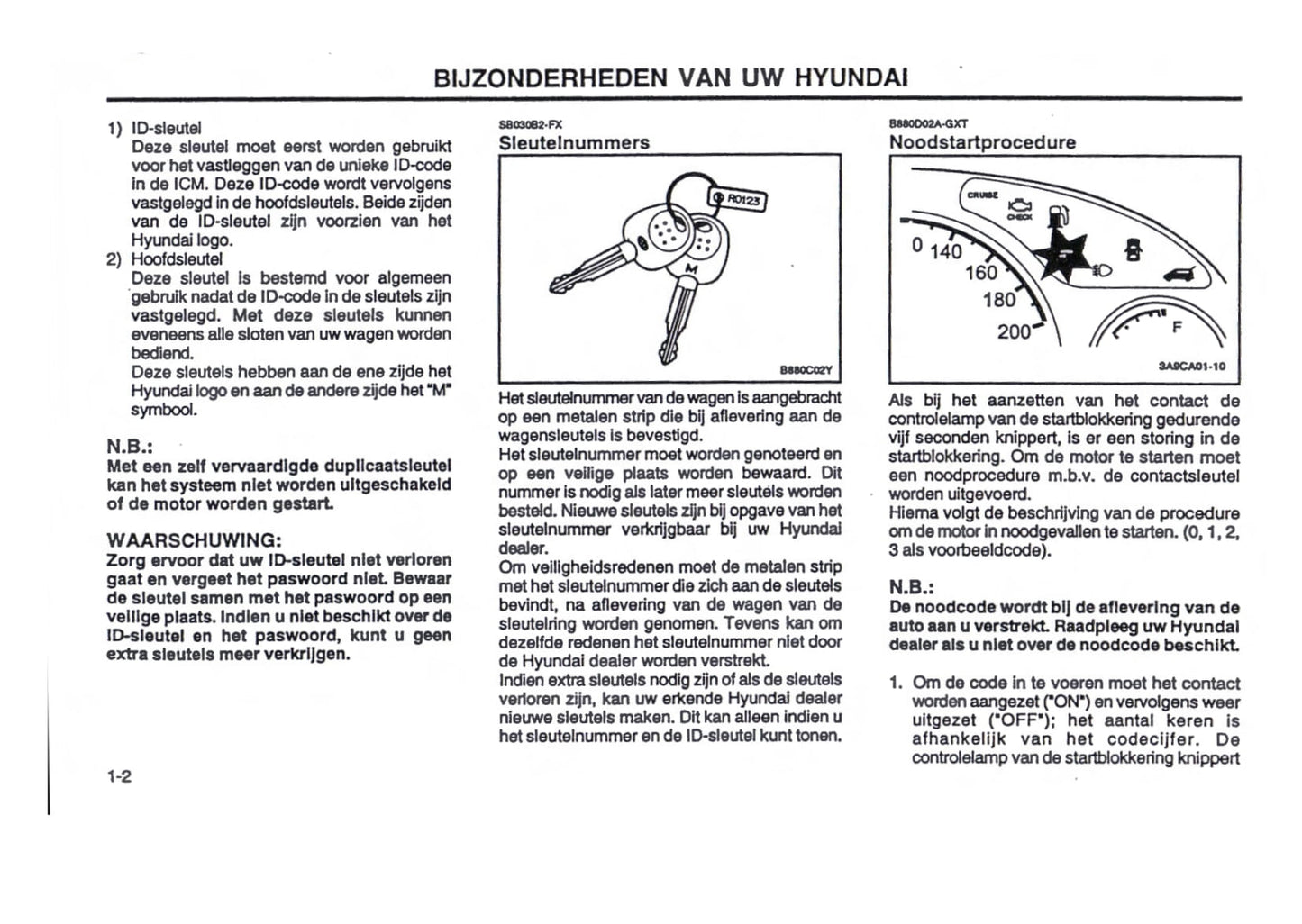 2000-2001 Hyundai Trajet Bedienungsanleitung | Niederländisch