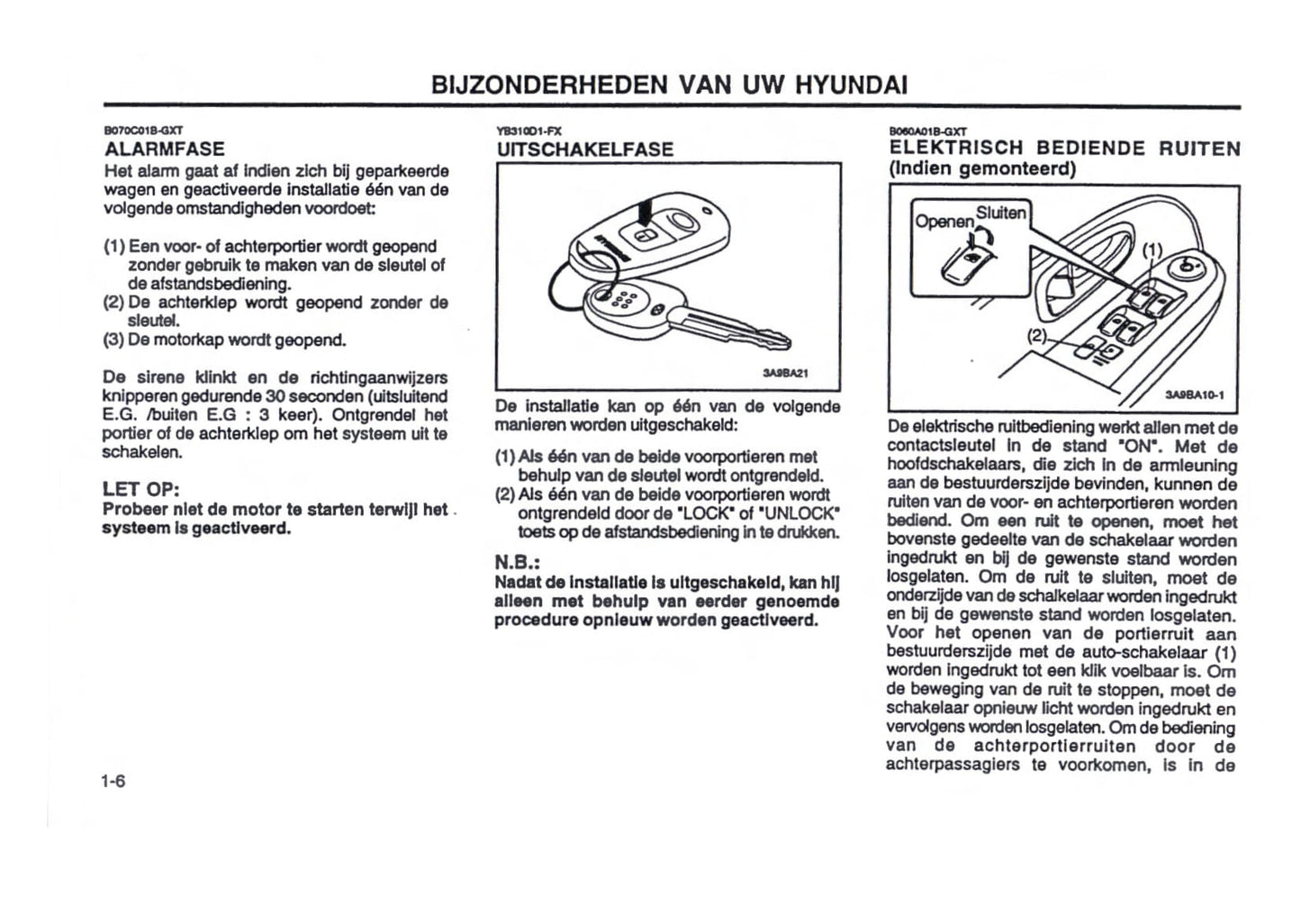 2000-2001 Hyundai Trajet Owner's Manual | Dutch