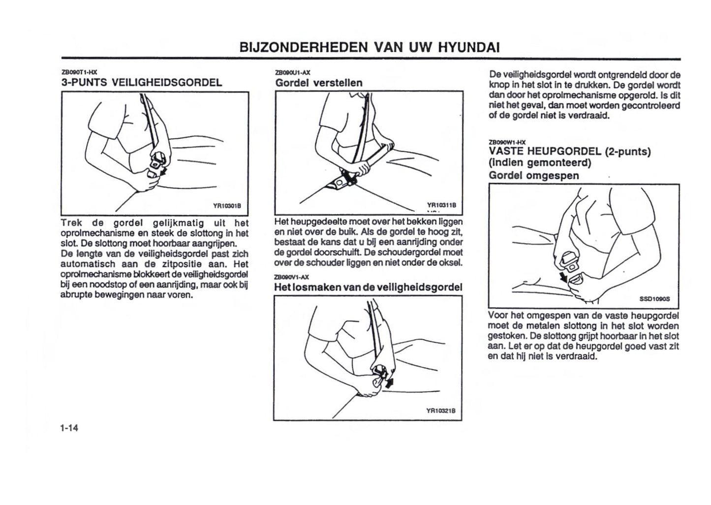 2000-2001 Hyundai Trajet Bedienungsanleitung | Niederländisch