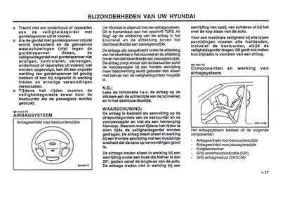 2000-2001 Hyundai Trajet Bedienungsanleitung | Niederländisch