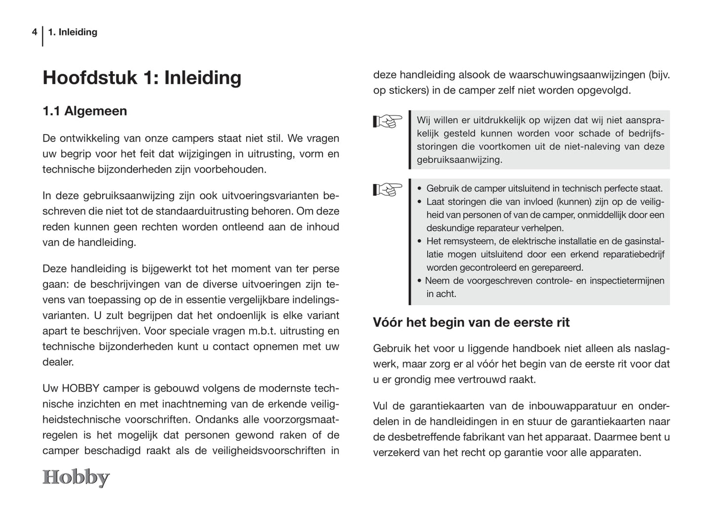 2015 Hobby Optima/Siesta Bedienungsanleitung | Niederländisch