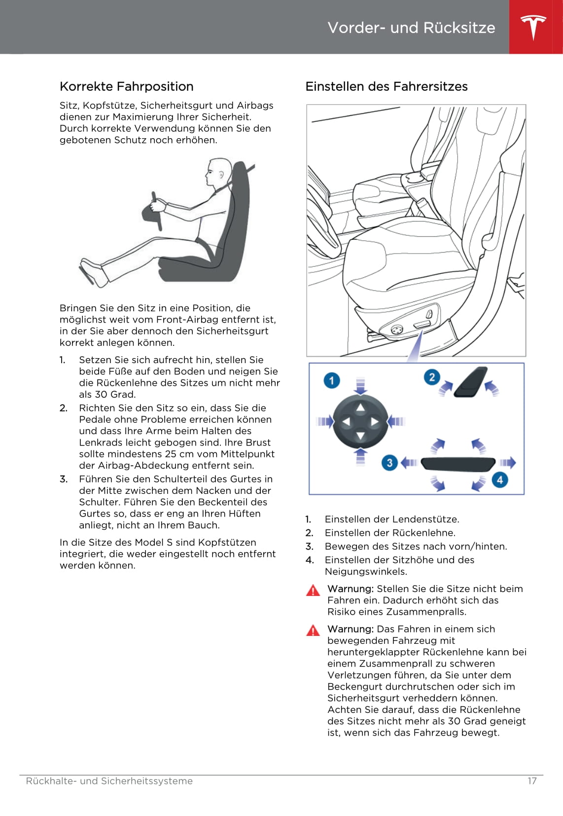 2013-2016 Tesla Model S Owner's Manual | German