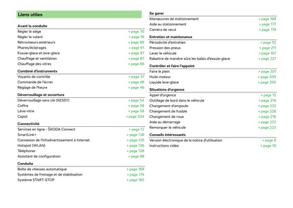 2018-2019 Skoda Rapid Owner's Manual | French