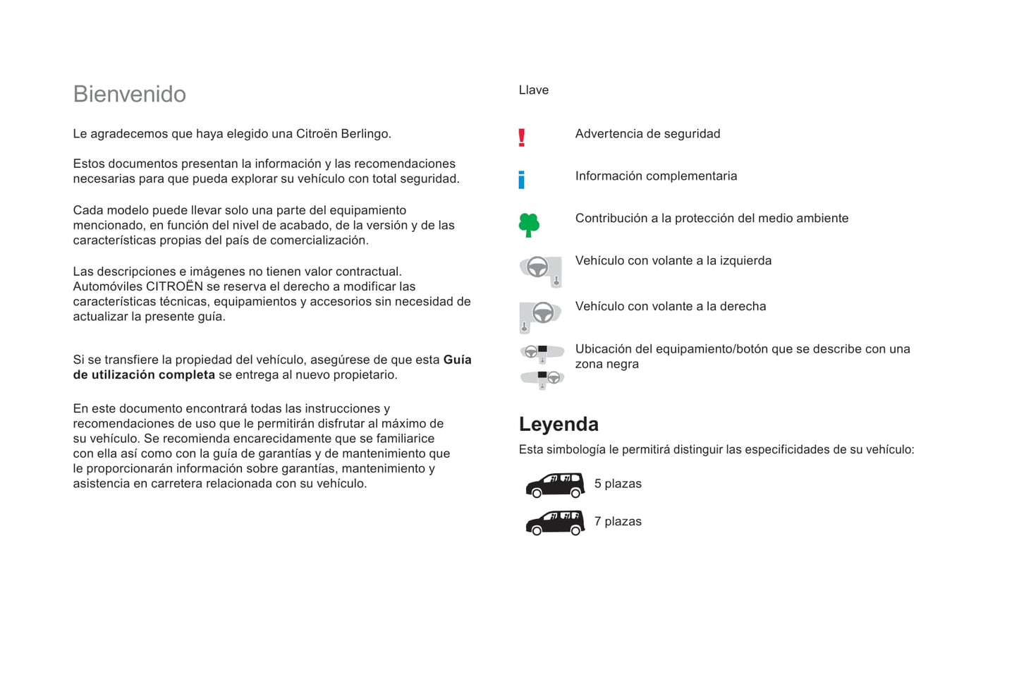 2018-2019 Citroën Berlingo Bedienungsanleitung | Spanisch