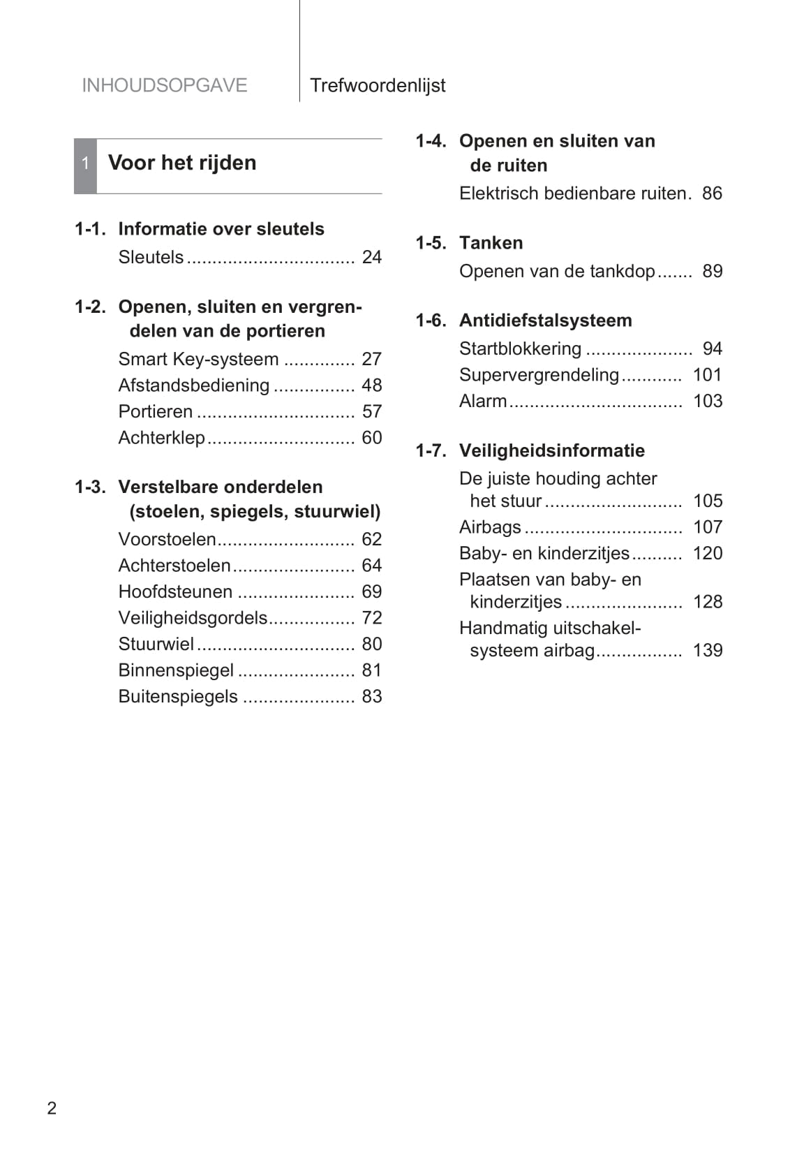 2009-2010 Toyota Urban Cruiser Bedienungsanleitung | Niederländisch