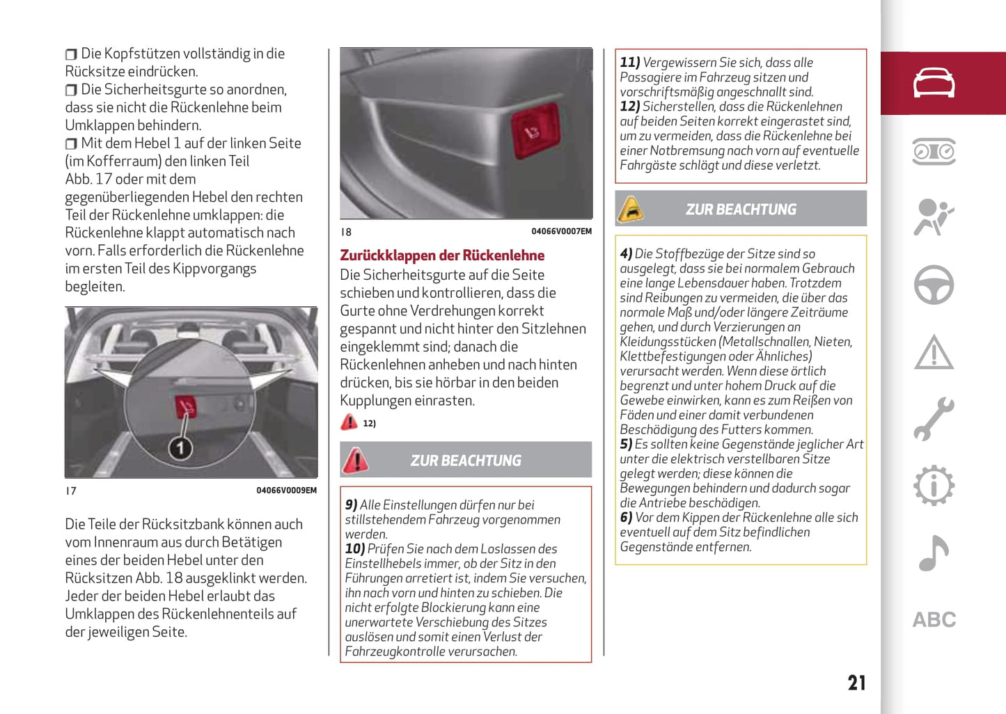 2017-2020 Alfa Romeo Stelvio Bedienungsanleitung | Deutsch