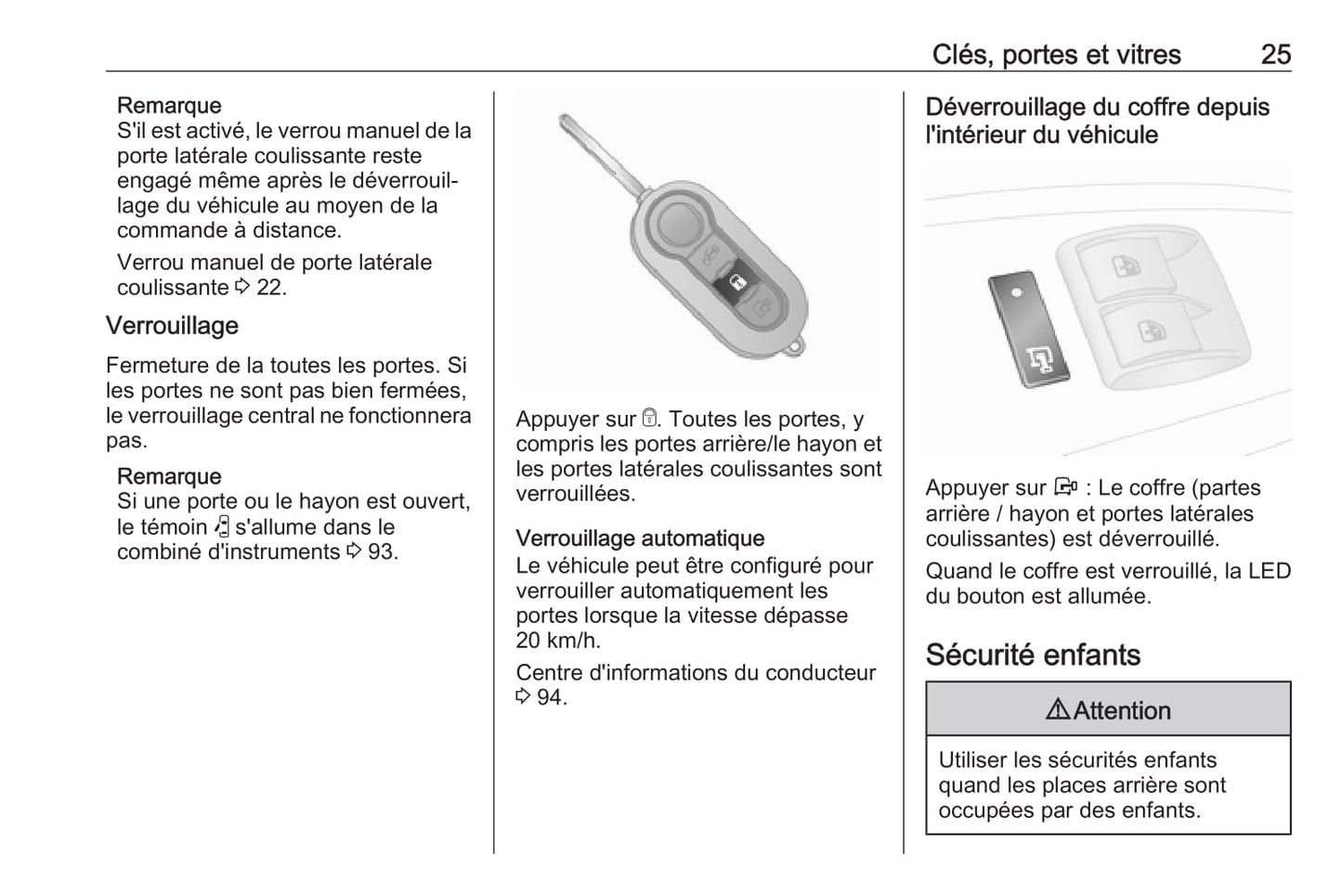 2017 Opel Combo Owner's Manual | French