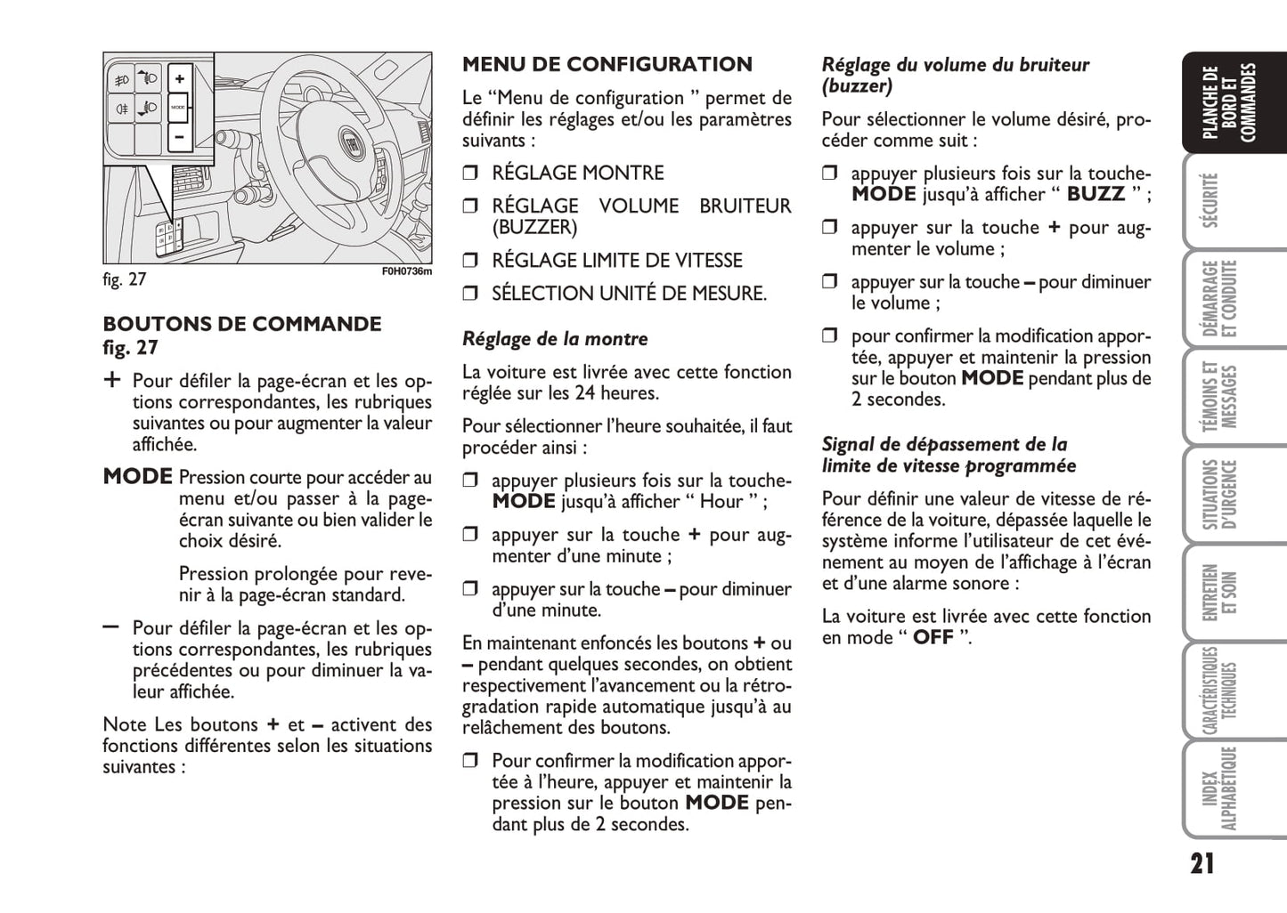 2010-2011 Fiat Idea Bedienungsanleitung | Französisch