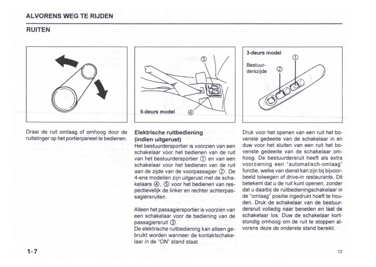 1999-2000 Subaru Justy Owner's Manual | Dutch