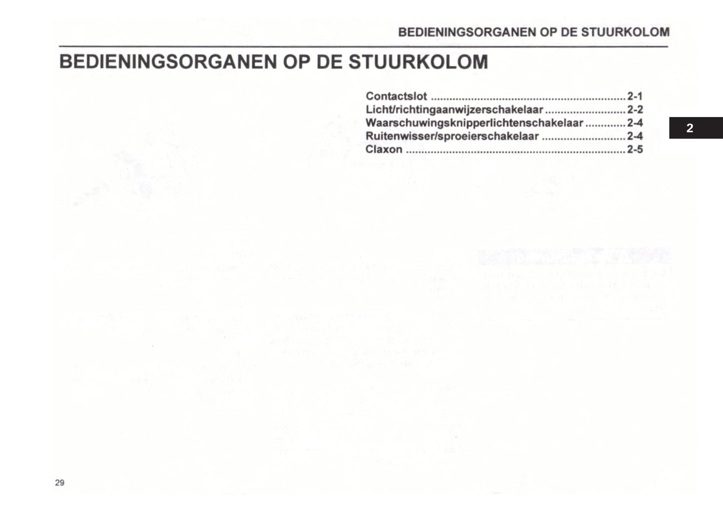 1999-2000 Subaru Justy Owner's Manual | Dutch