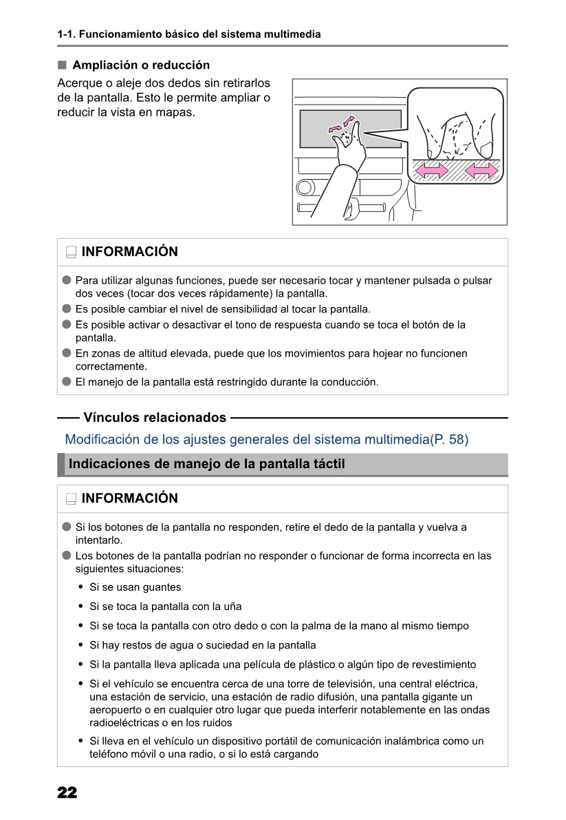 Toyota bZ4X Multimedia Manual de Instrucciones 2022 - 2023