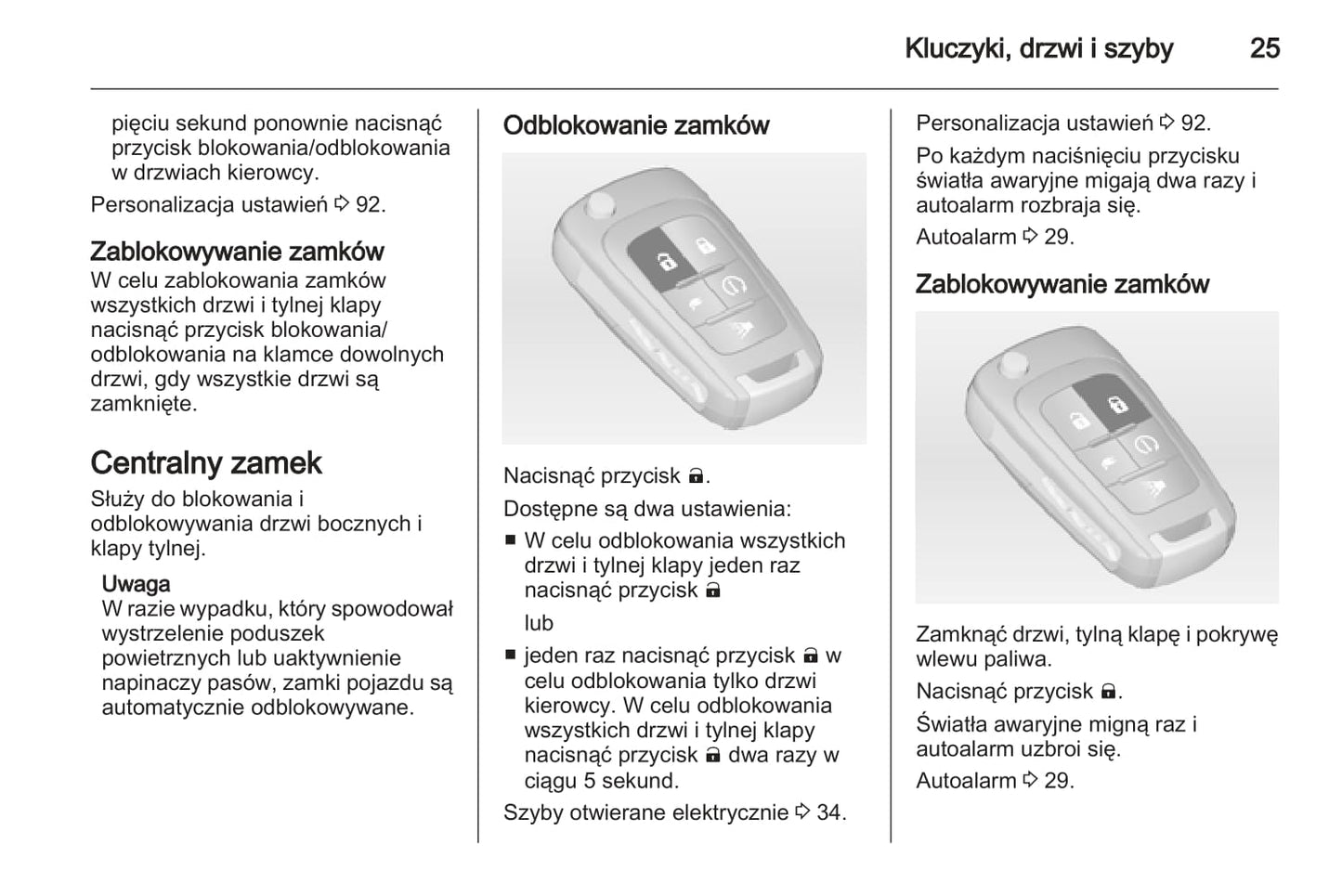 2012-2013 Opel Ampera Owner's Manual | Polish