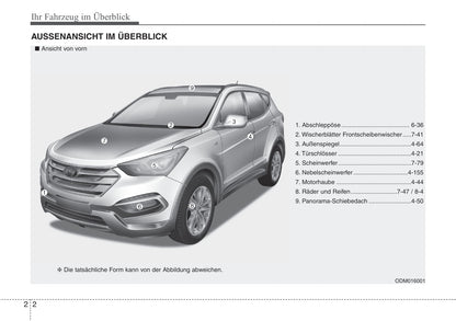 2015-2016 Hyundai Santa Fe Bedienungsanleitung | Deutsch