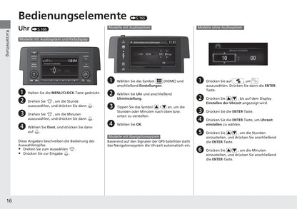 2017-2018 Honda Civic Sedan Diesel Bedienungsanleitung | Deutsch