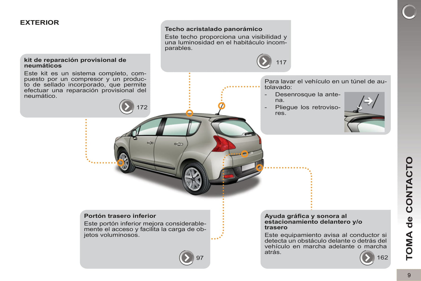 2012-2013 Peugeot 3008 HYbrid4 Owner's Manual | Spanish