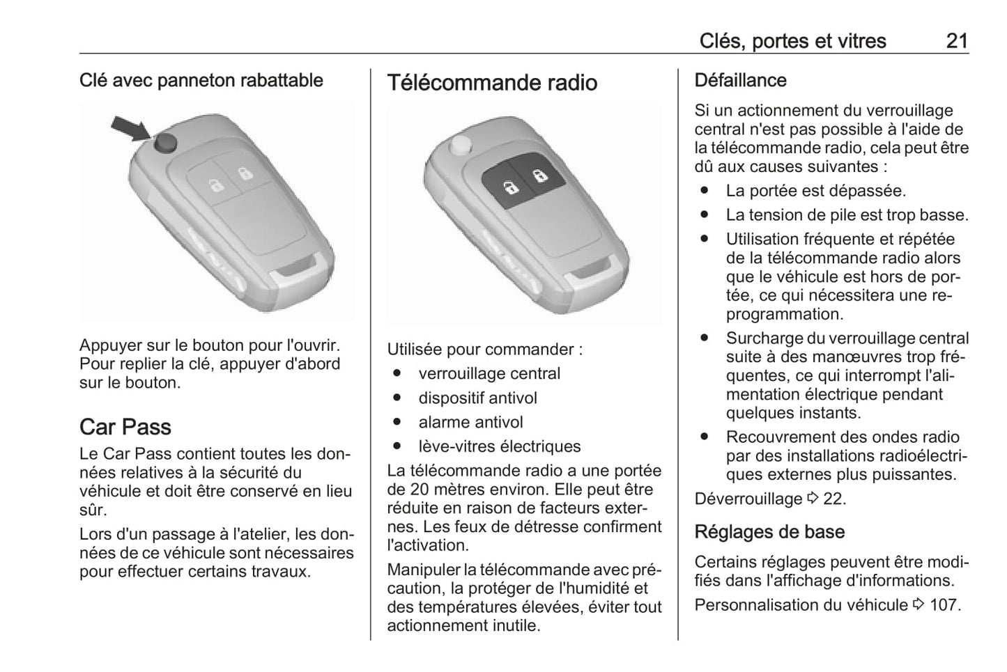 2016 Opel Adam Owner's Manual | French