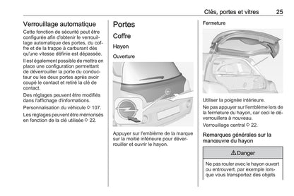 2016 Opel Adam Owner's Manual | French